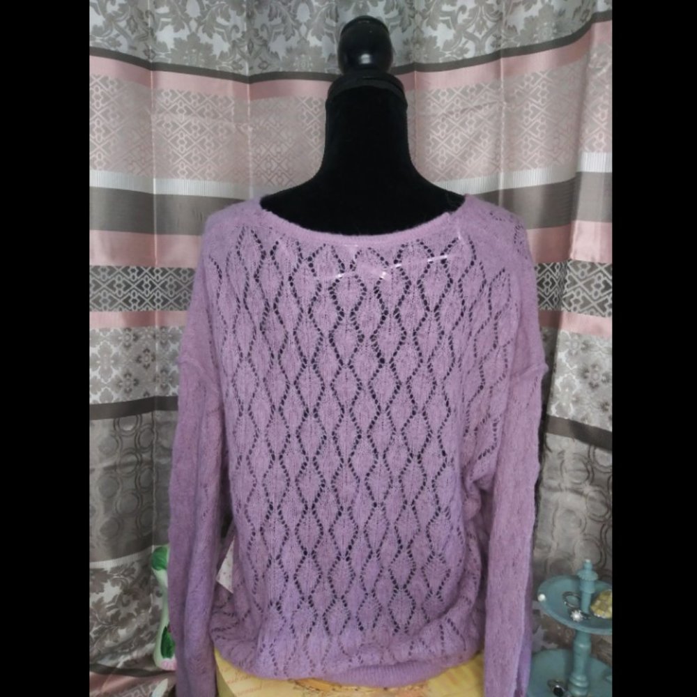 NWT Free People Open Knit Sweater XS - Picture 3 of 3